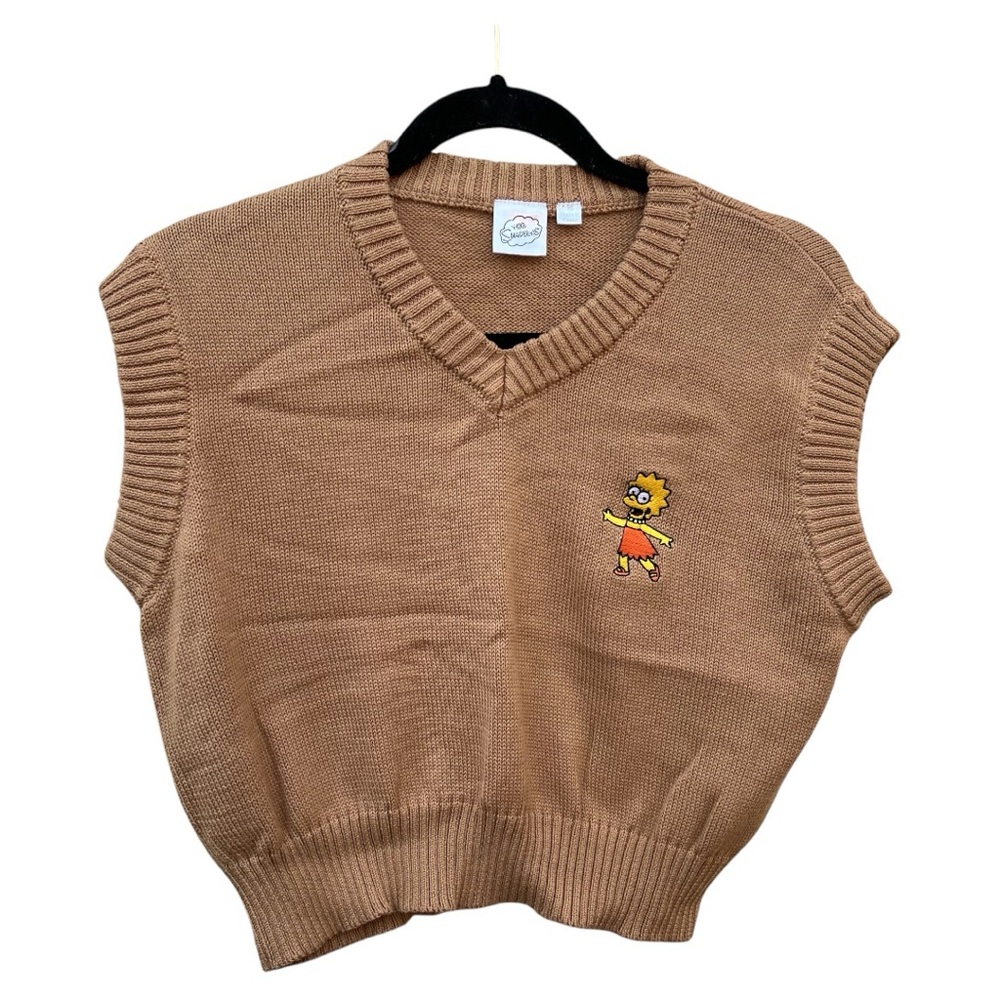 The Simpsons Lisa Simpson Knit Sweater Vest Size XS